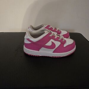 Kids Pink and White Sneakers